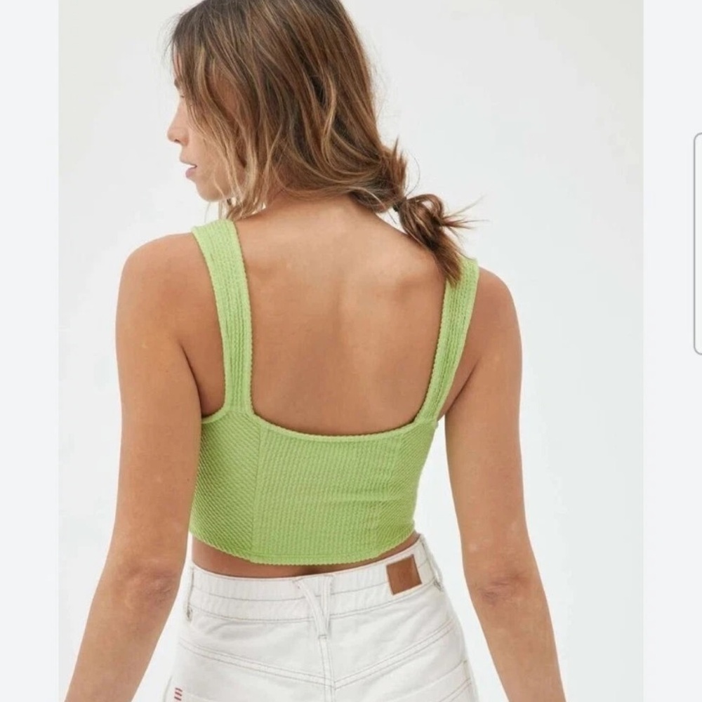 Urban Outfitters Estella Textured Tank Top green size XS - Picture 2 of 8
